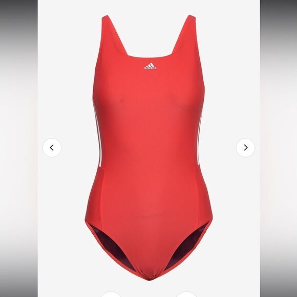 NWT Adidas Women's 3 Stripe‎ Mid Swimsuit One Piece Swim Size 2 Sz XS Small - Picture 1 of 9